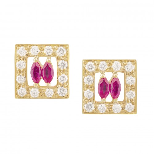 RUBY  EARRING _ RE 9